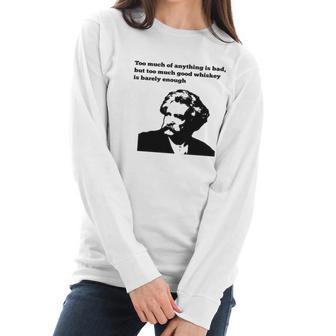 Mark Twain Whiskey Women Long Sleeve Tshirt | Favorety UK