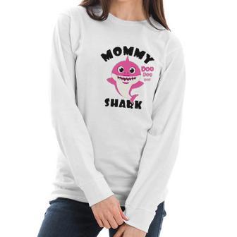 Mommy Shark Mom Shark Baby Cute Women Long Sleeve Tshirt | Favorety