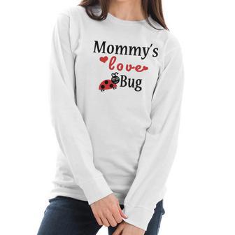 Mommys Love Bug White Puppy Dog Women Long Sleeve Tshirt | Favorety