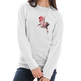 Naked Pink Kungfu Chicken Lover Women Long Sleeve Tshirt | Favorety UK