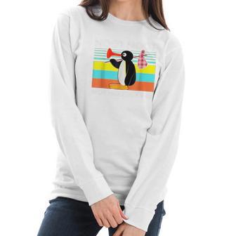 Noot Noot Motherfuckers Pingu District Vintage Women Long Sleeve Tshirt | Favorety DE