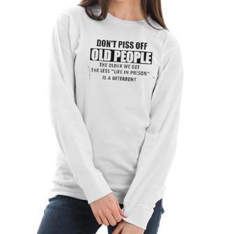 Do Not Off Old People 2022 New Vogue Women Long Sleeve Tshirt | Favorety AU