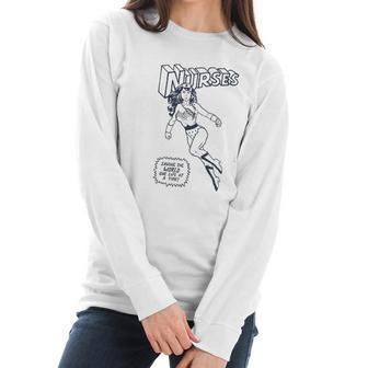 Nurse Superhero Funny Nursing Gifts Women Long Sleeve Tshirt | Favorety DE