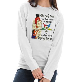 Order Of The Eastern Star Oes Ring Diva Sisters Of Color Men Women T-Shirt Graphic Print Casual Unisex Tee Women Long Sleeve Tshirt | Favorety DE