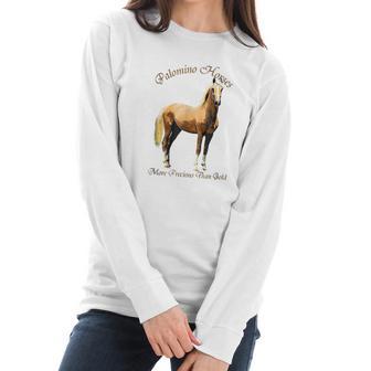 Palomino Horse More Precious Than Gold Women Long Sleeve Tshirt | Favorety AU