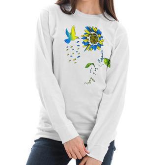 Pray For Ukraine Peace In Ukraine Dovesunflower Ukraine Graphic Design Printed Casual Daily Basic Women Long Sleeve Tshirt | Favorety DE