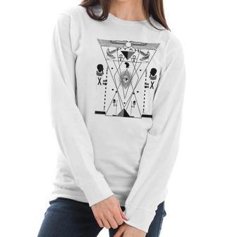 Ptah Egyptian God Sacred Geometry Science Kemetic Women Long Sleeve Tshirt | Favorety AU