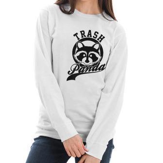 Save The Trash Pandas Funny Raccoon Animal Lover Funny Gift Women Long Sleeve Tshirt | Favorety DE