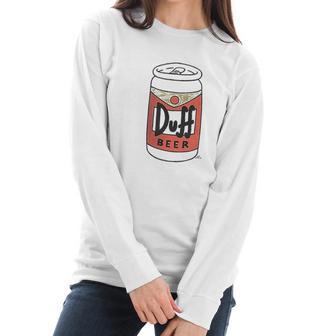 The Simpsons Mens Simpsons Duff Beer Women Long Sleeve Tshirt | Favorety AU