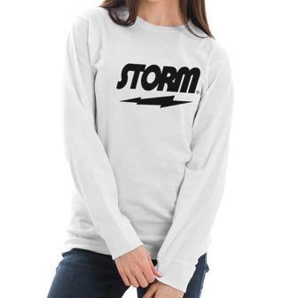 Storm Bowling T-Shirts Women Long Sleeve Tshirt | Favorety