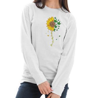 Sunflower Marijuana Cannabis Stoner Weed You Are My Sunshine Women Long Sleeve Tshirt | Favorety