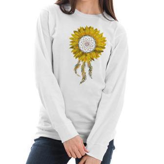 Sunflower Tribal Dreamcatcher Summer Flower Floral Design Unisex Sunflower T Sunflower Sunflower S Sunflower Gift Women Long Sleeve Tshirt | Favorety