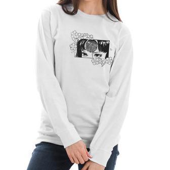 Terror Junji Ito Tomie Floral Women Long Sleeve Tshirt | Favorety