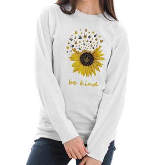 Trish Lucia Sunflower Be Kind Women Long Sleeve Tshirt | Favorety DE