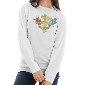 Vintage Beekeeper Honey Bee Women Long Sleeve Tshirt | Favorety UK