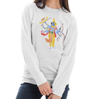 Vishnu Hindu God Hinduism India Indian Graphic Tee Women Long Sleeve Tshirt | Favorety UK