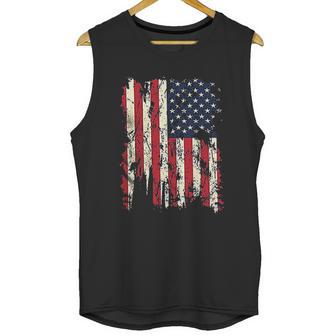 Adult Patriots American Distressed Flag Men Tank Top | Favorety