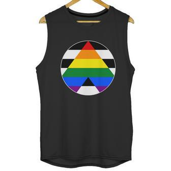 Ally Flag Circle Pyramid Pride Men Tank Top | Favorety