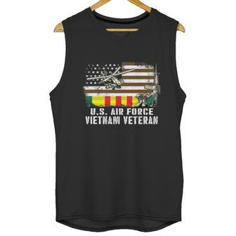 America Flag Us Air Force Vietnam Veteran Usaf Vet Graphic Design Printed Casual Daily Basic Men Tank Top | Favorety