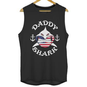 American Daddy Shark Under The Water Men Tank Top | Favorety