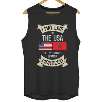 American Flag Morocco Moroccan Roots Gifts Men Tank Top | Favorety AU