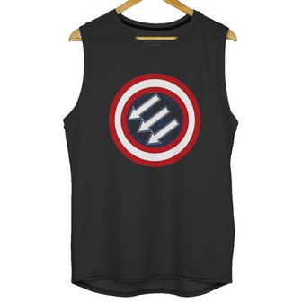 American Iron Front Retro Vintage Symbol Usa Flag Men Tank Top | Favorety