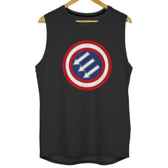 American Iron Front Retro Vintage Symbol Usa Flag Gifts Men Tank Top | Favorety UK