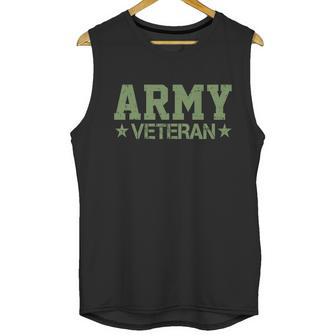 Army Veteran Distress Logo Graphic Design Printed Casual Daily Basic Men Tank Top | Favorety CA