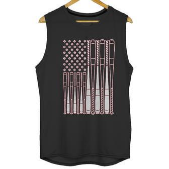 Baseballs And Bats American Flag Youth Men Tank Top | Favorety