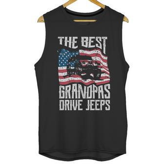 Best Grandpa Drivie Jeep Vintage New Design Men Tank Top | Favorety UK