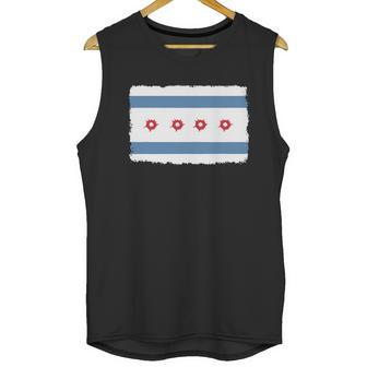 Bullet Hole Chicago Flag T-Shirts Men Tank Top | Favorety CA