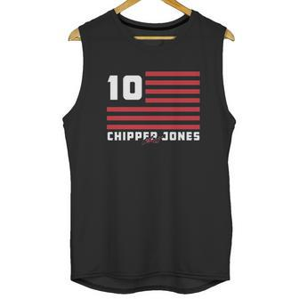 Chipper Jones Flag Stripes Men Tank Top | Favorety