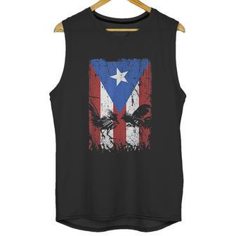 Cock Fight Gallos Gallero Fighting Rooster Puerto Rico Flag Men Tank Top | Favorety AU