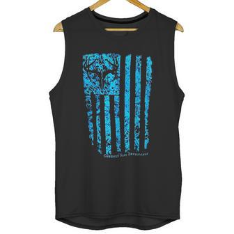 Country Life Outfitters Blue Camo American Flag Black Men Tank Top | Favorety CA