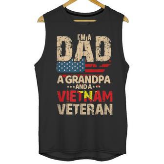 Dad Grandpa Husband Us Flag Vietnam Veteran Father Day Men Tank Top | Favorety