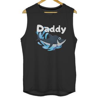 Daddy Shark Cartoon Gift Dad Birthday Gifts Men Tank Top | Favorety AU