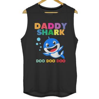 Daddy Shark Cute Fathers Gift Dad Birthday Gifts Men Tank Top | Favorety