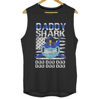 Daddy Shark Doo Doo American Flag Retro Men Tank Top | Favorety DE