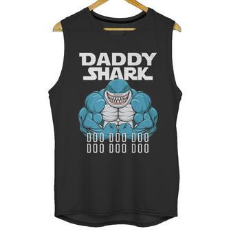 Daddy Shark Funny Cool Dad Men Tank Top | Favorety