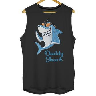 Daddy Shark Gift Fathers Day Men Tank Top | Favorety