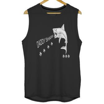 Daddy Shark Loves Football Men Tank Top | Favorety AU