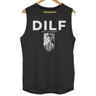 Dilf Shirt Damn I Love Freedom Dad Shirt Graphic Design Printed Casual Daily Basic Men Tank Top | Favorety DE