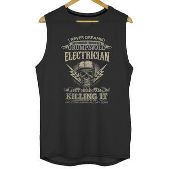 Electrician Man - Electrician Dad - Electrician - Lineman - Electric - Electricity - Electrician T-Shirts - Electrician Shirt - Funny Electrician Shirts - Lineman T-Shirts Men Tank Top | Favorety