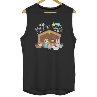 Feliz Navidad Cute Nativity Scene Men Tank Top | Favorety CA