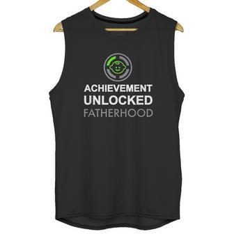 First Fathers Day Achievement Unlocked Fatherhood Men Tank Top | Favorety DE