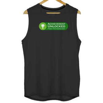 First Fathers Day Achievement Unlocked Fathers Day Gift Men Tank Top | Favorety