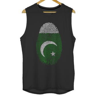 Flag Fingerprint It Is In My Dna Gift For Pakistani Men Tank Top | Favorety AU