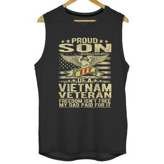 Freedom Isnt Free Proud Son Of A Vietnam Veteran Gift Graphic Design Printed Casual Daily Basic Men Tank Top | Favorety