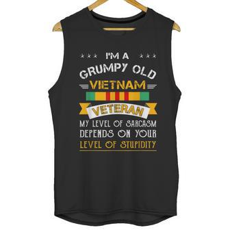 Funny Gift For Grumpy Old Vietnam Veteran Graphic Design Printed Casual Daily Basic Men Tank Top | Favorety CA