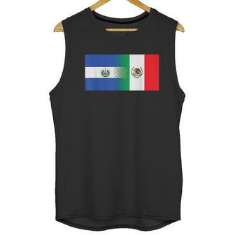 Half Mexican Half Salvadorian Flag Mexico El Salvador Men Tank Top | Favorety